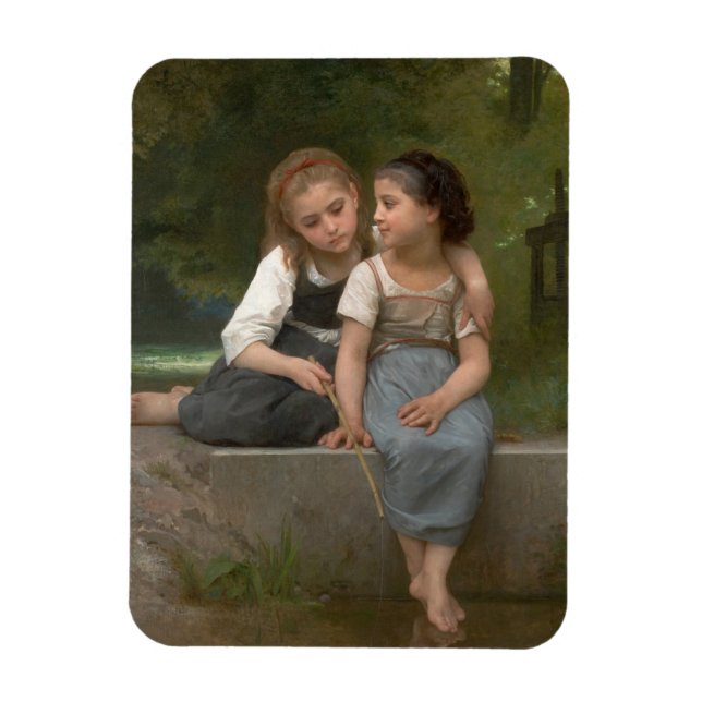 Fishing For Frogs by William-Adolphe Bouguereau Magnet (Vertical)