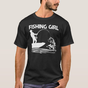 Fishing For Girls Kids Fisherman Bait Boat Trip T-Shirt
