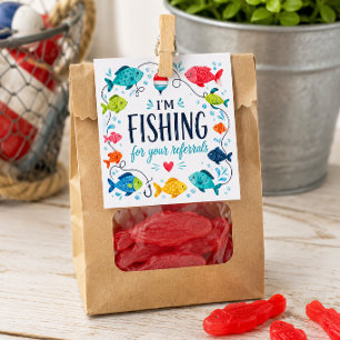 Fishing for Referrals Business Pop By Card