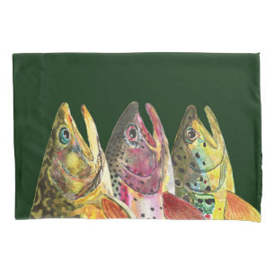 Fishing for Three Fat Trout Pillowcase