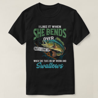 Fishing For Vintage Fish Saying Bass Fisherman T-Shirt