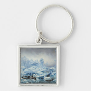 Fishing for Walrus in the Arctic Ocean, 1841 Key Ring