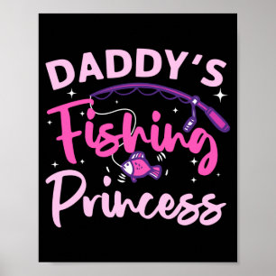 Fishing for women girls kids bass fisher princess poster