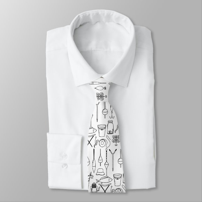 Fishing Freshwater Fisherman Tie (Tied)