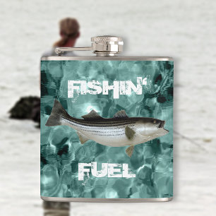 Fishing Fuel Striped Bass Icy Water Hip Flask
