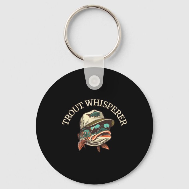 Fishing Fun Adventurous Trout Whisperer  Key Ring (Front)