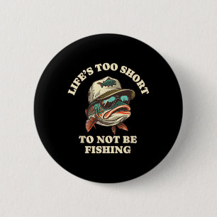 Fishing Fun Chill Trout Fisherman 6 Cm Round Badge