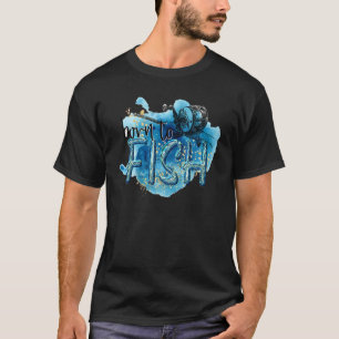 Fishing Funny Born To Fish Bass Fish Fisherman Boy T-Shirt