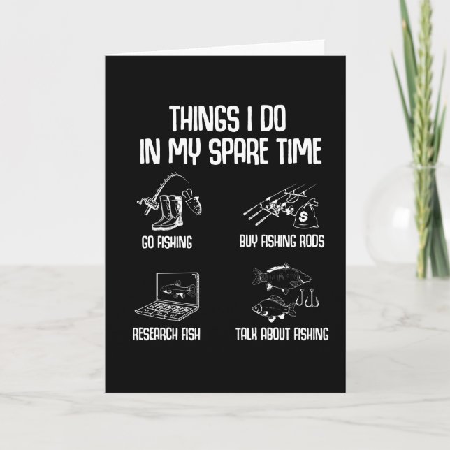 Fishing Funny Fish Fisherman saying gift idea Card (Front)