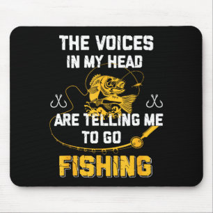 Fishing Funny Fisherman Mouse Mat