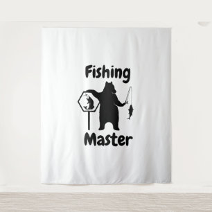 Fishing, Funny Fishing, Bear fishing, Fishing love Tapestry