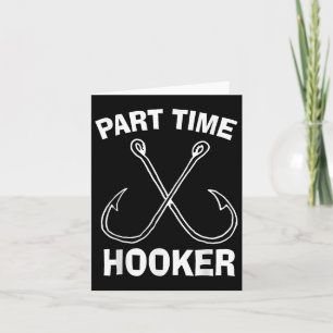 Fishing Gear Funny Part Time Vintage Gift Tee Card