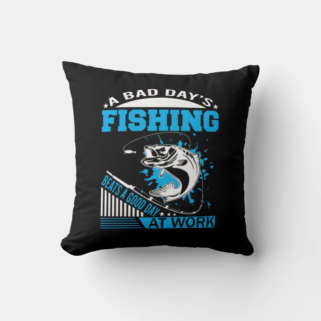 Fishing Gift A Good Day Fishing Cushion (Front)