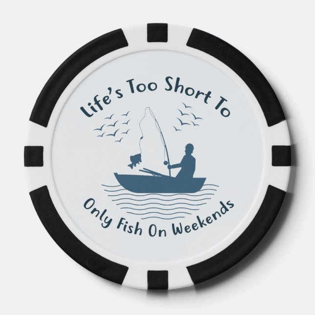 Fishing Gift, Game Night Essentials Poker Chips (Front)