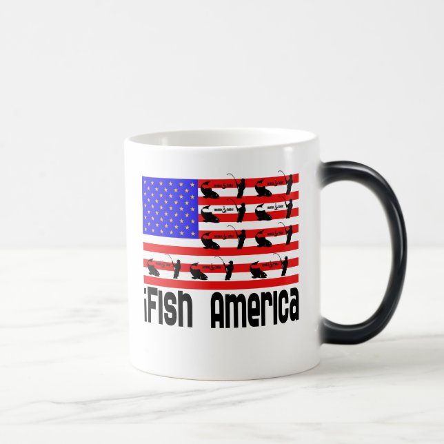 Fishing Gift iFish America Magic Mug (Right)