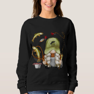 Fishing Gnomie Xmas Matching Couple - Funny Angler Sweatshirt