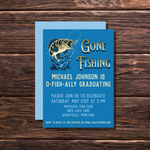 Fishing Graduation Party - Gone Fishing Invitation