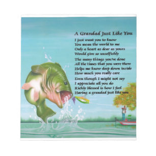 Fishing - Grandad Poem Notepad