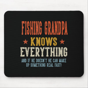 Fishing grandpa knows everything father's day mouse mat