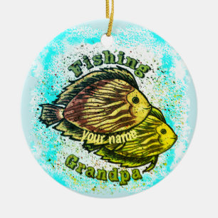 Fishing Grandpa ornament