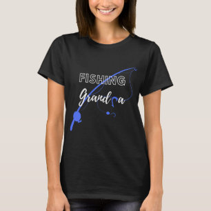 Fishing Grandpa White Font T-Shirt
