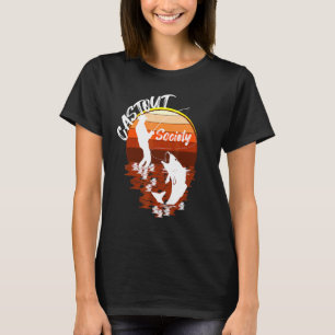 Fishing Graphic Castout Society Large Mouth Bass O T-Shirt