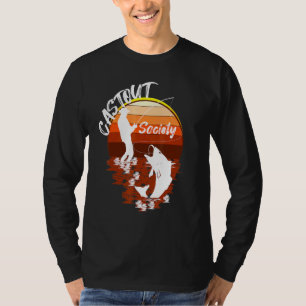 Fishing Graphic Castout Society Large Mouth Bass O T-Shirt
