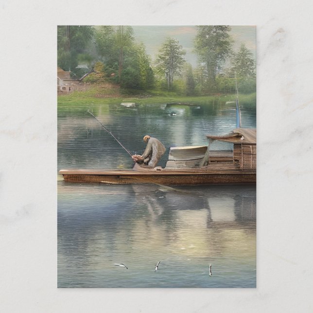 Fishing Graphic Postcard (Front)