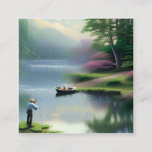Fishing Graphic Square Business Card