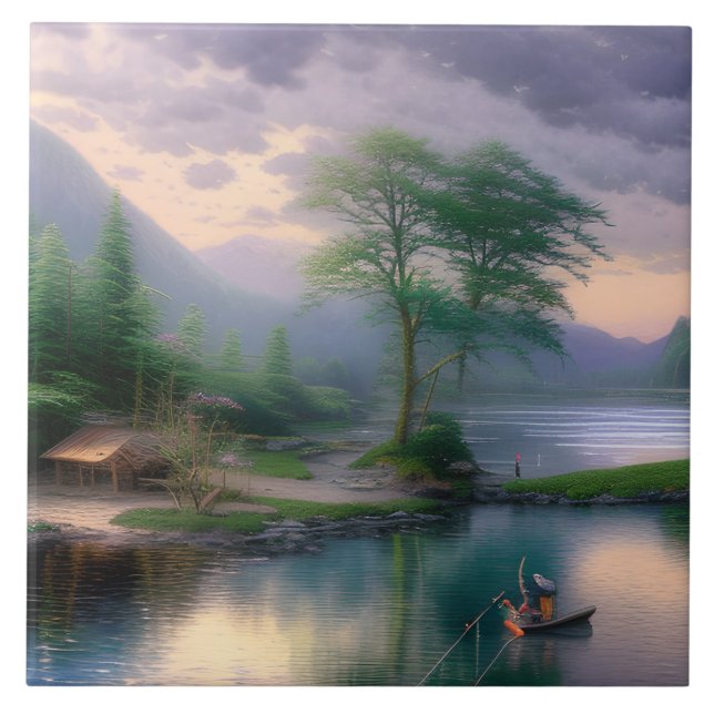 Fishing Graphic Tile (Front)