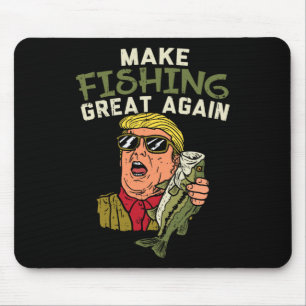 Fishing Great Again Trump Funny Fisherman Angler G Mouse Mat