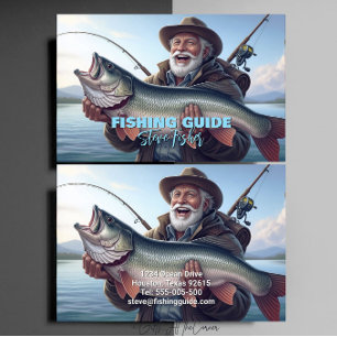 Fishing Guide Big Fish Catch Lake Business Card