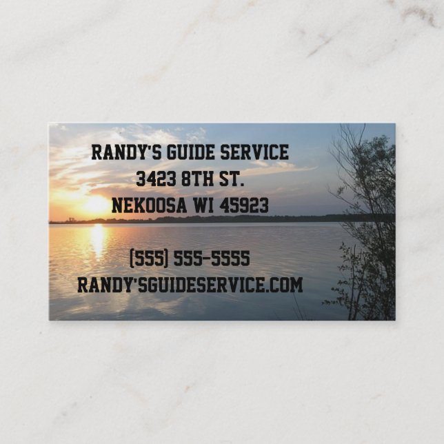 Fishing guide business cards (Front)