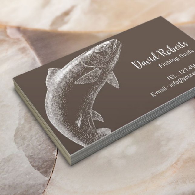 Fishing Guide Fisherman fishing charters Business Card (Creator Uploaded)
