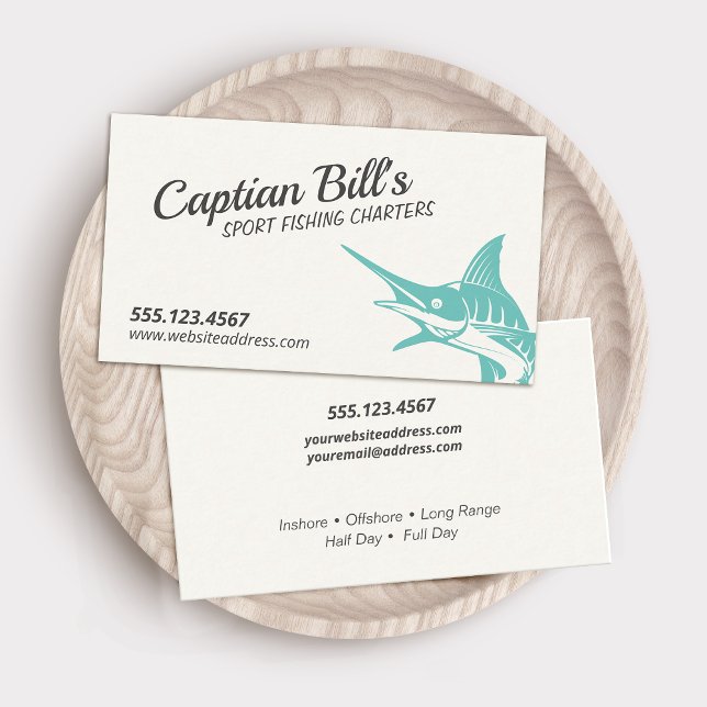 Fishing Guide, Fishing Charters Business Card (Creator Uploaded)