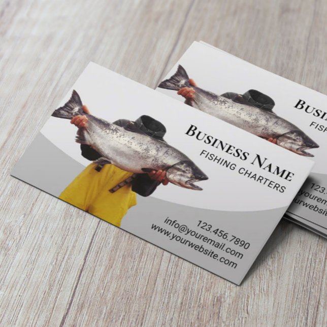 Fishing Guide Fishing Charters Fisherman  Business Card (Creator Uploaded)
