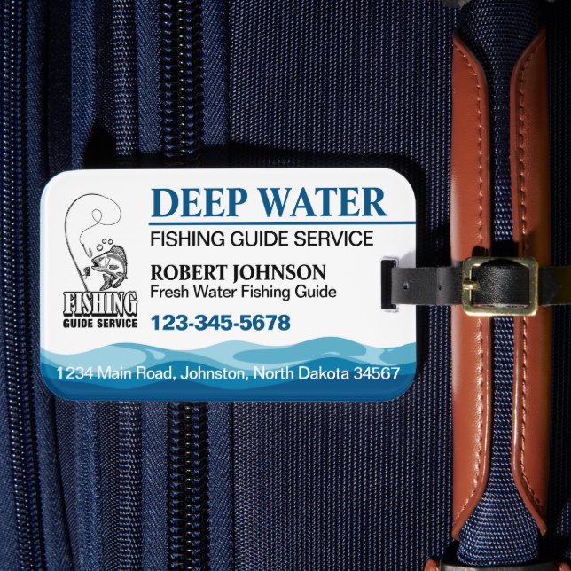 Fishing Guide Service Luggage Tag (Front Insitu 4)