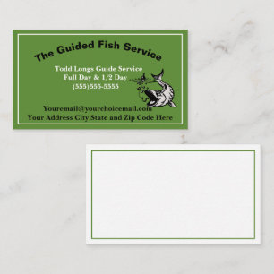 Fishing Guide Service Professional Business Card