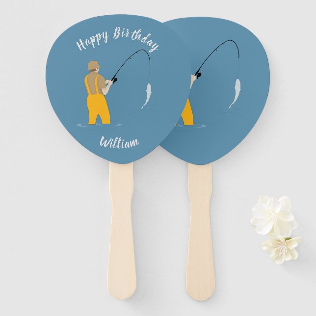 Fishing Hand Fan (Front and Back)