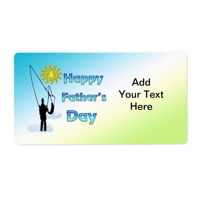 Fishing - Happy Father's Day Label (Front)