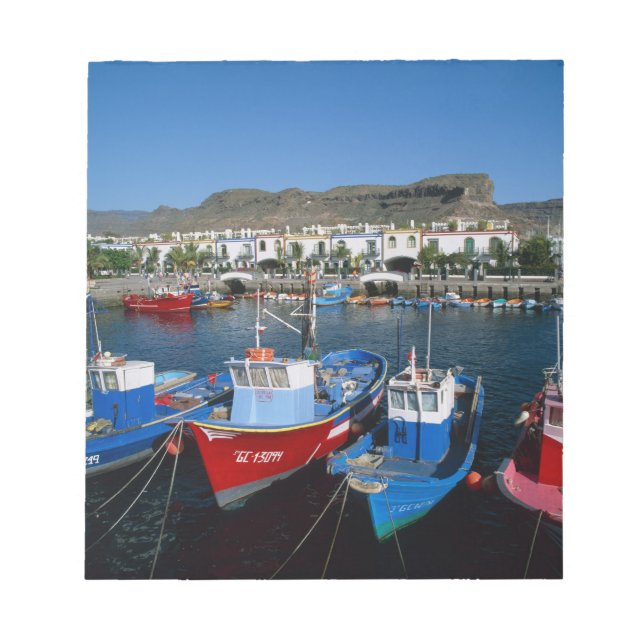 Fishing Harbour, Puerto de Mogan, Gran Canaria, Notepad (Front)