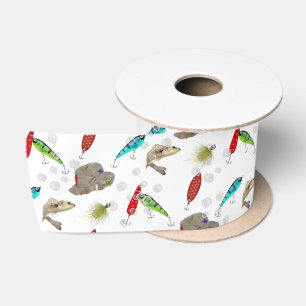 Fishing Hats and Lures with Bubbles Satin Ribbon