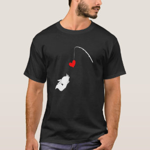 Fishing Heart Axolotl Rod With Heart Axolotl Anima T-Shirt