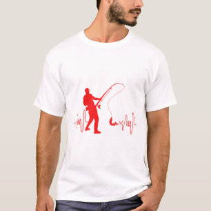 Fishing Heartbeat Fisherman Fishing Lovers Fish T-Shirt