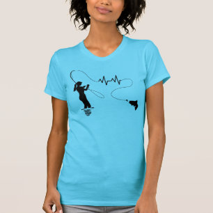 Fishing Heartbeat Fly Fishing Woman T-Shirt