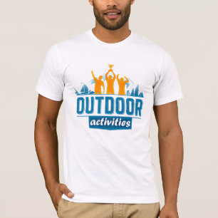 Fishing Hiking Camping ... Outdoor Activity Logo T-Shirt
