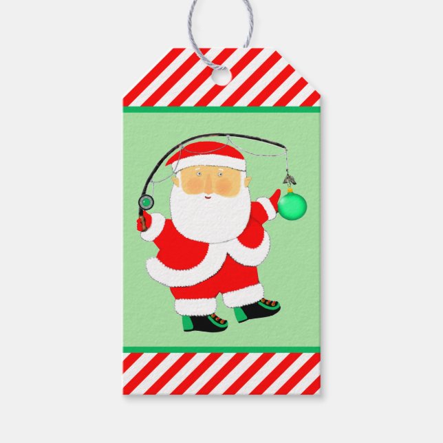 Fishing Holiday Gift Tags (Front)