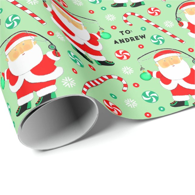 Fishing Holiday Gift Wrapping Paper (Roll Corner)