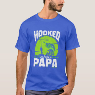 Fishing Hooked on being a Papa Premium  T-Shirt