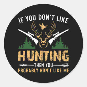 Fishing Hunter Dad Gift Hunting  Classic Round Sticker